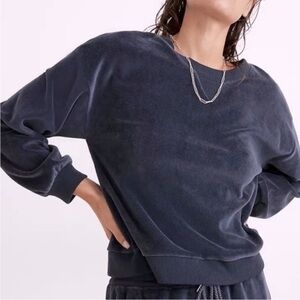 Madewell Blue Boxy Sweatshirt Relaxed Fit